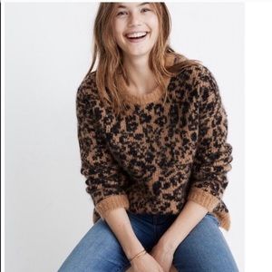 Madewell Leopard Print Sweater Alpaca